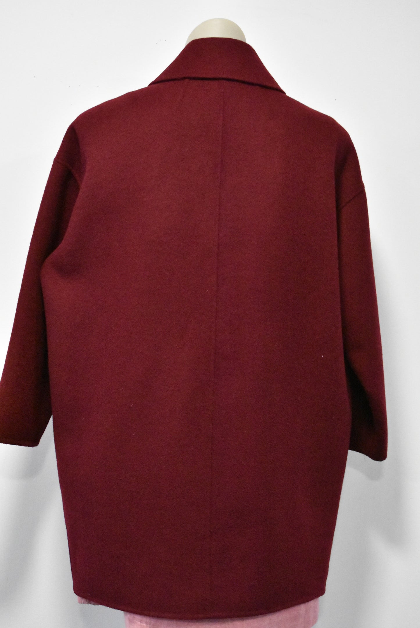 Zara Basic dark burgundy coat, M