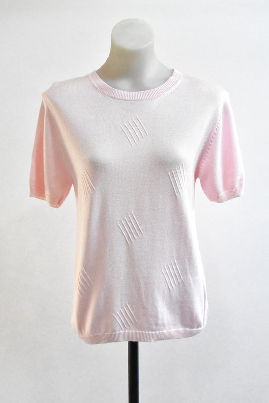 Slade retro-style baby pink knit, size 10