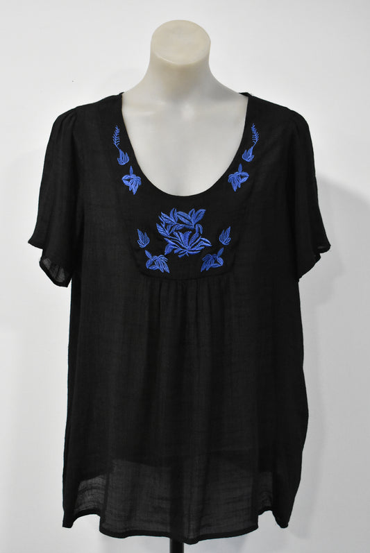 Wild Child Urban flowy top with embroidery, 16