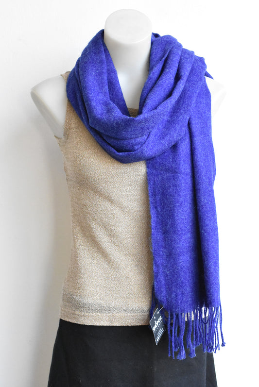 Purple knit scarf