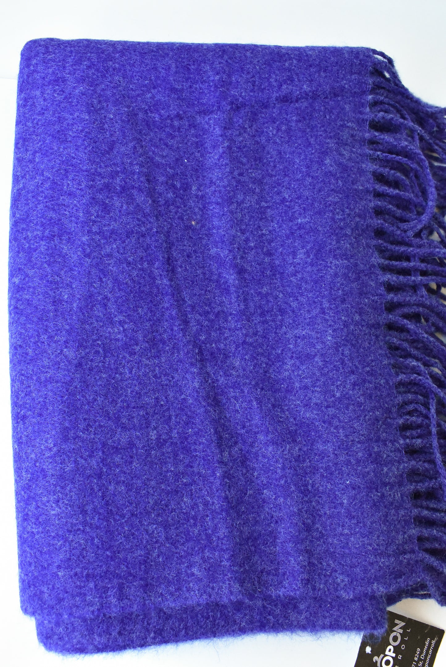 Purple knit scarf