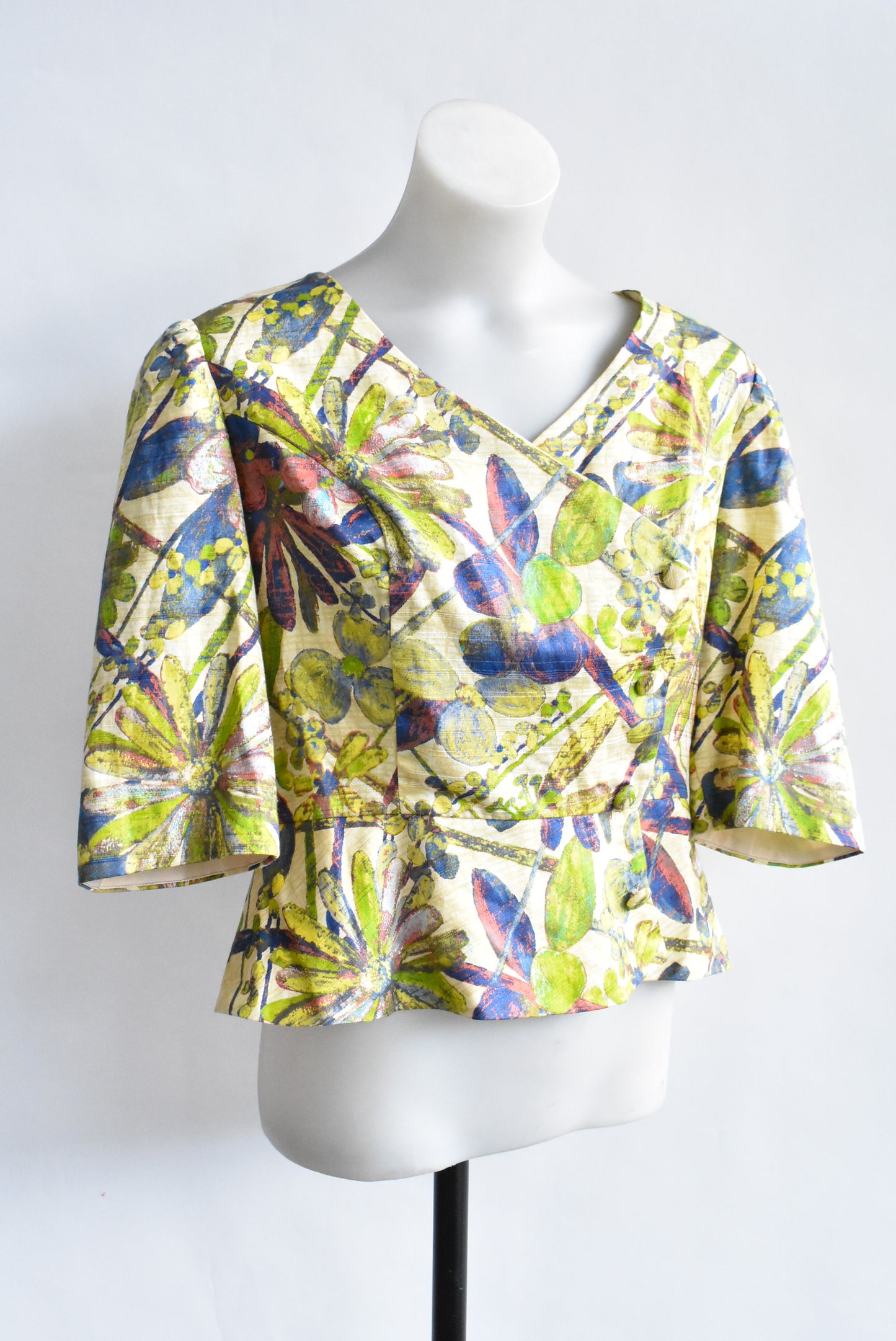 Handmade floral jacket, M