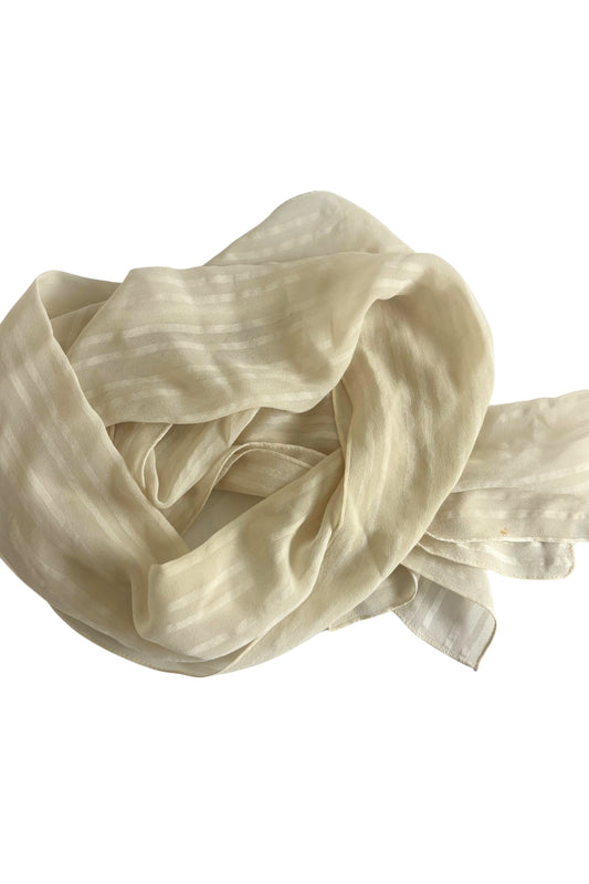Beautiful off-white silk scarf