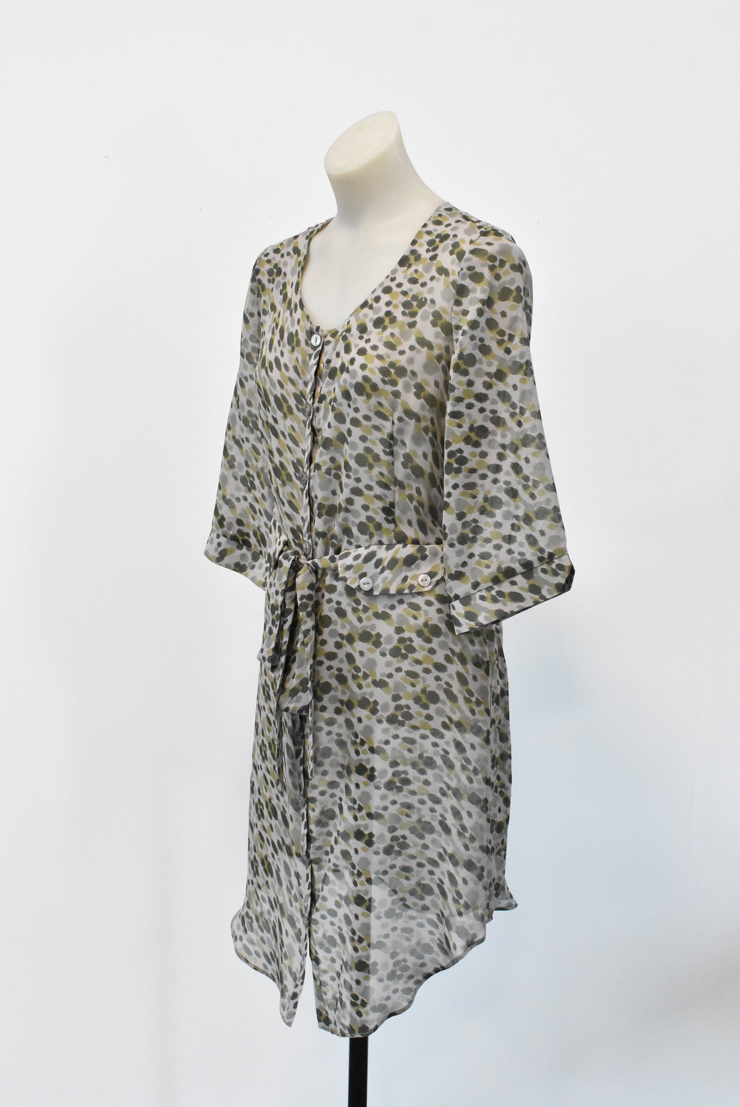 Charmaine Reveley silk button front dress, 10