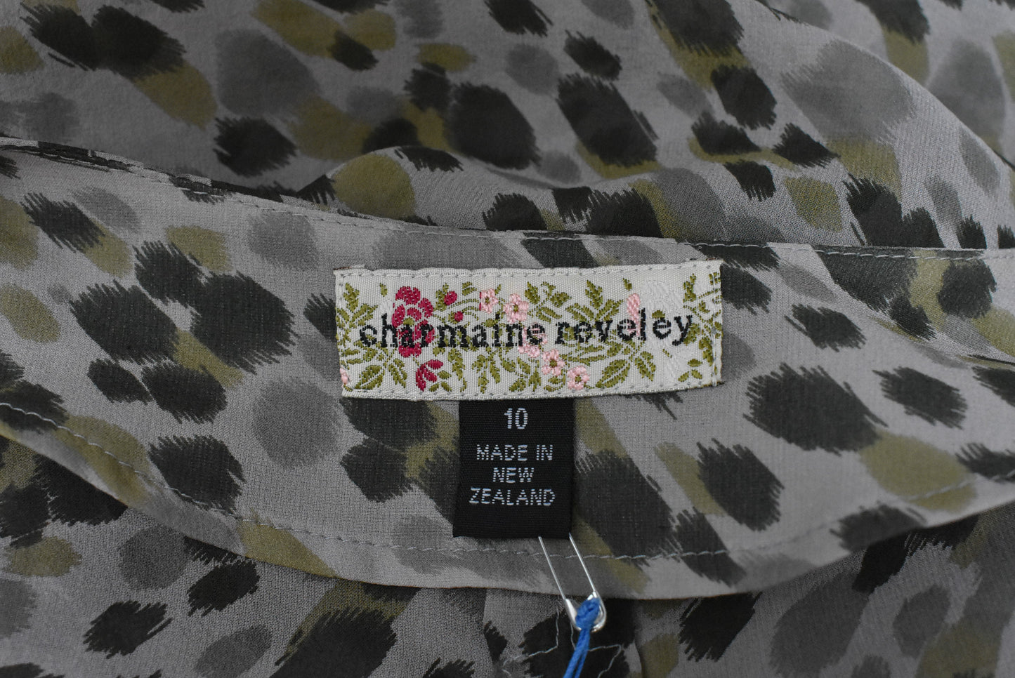Charmaine Reveley silk button front dress, 10