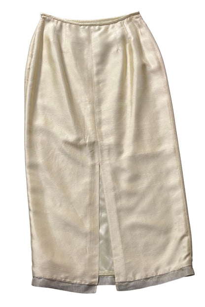 Anthea Crawford beautiful silk lemon skirt, 10