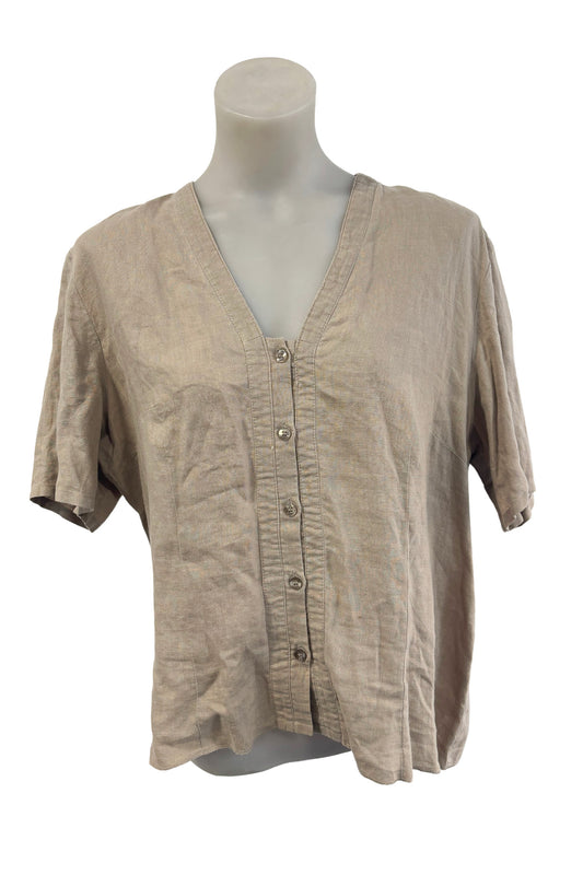 Fredrick NZ made linen blouse, 18