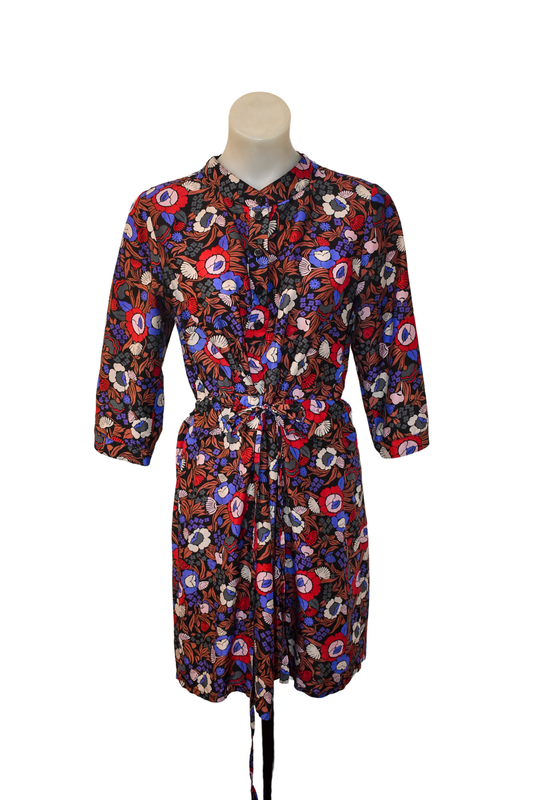 Carlson NZ made floral silk blend mini dress, 10