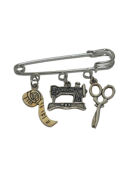Unique sewing charms pin