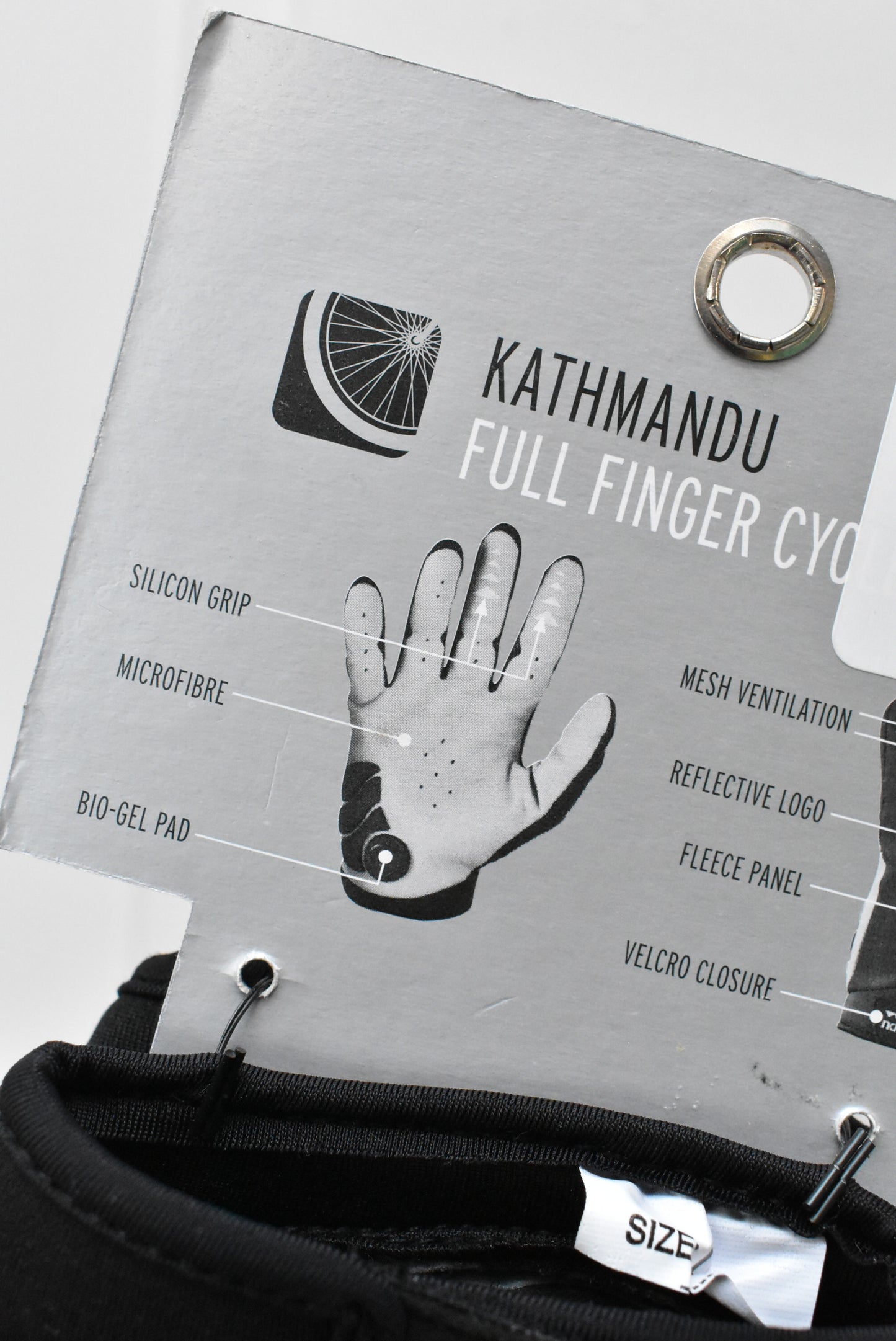 Kathmandu full finger cycle gloves, L