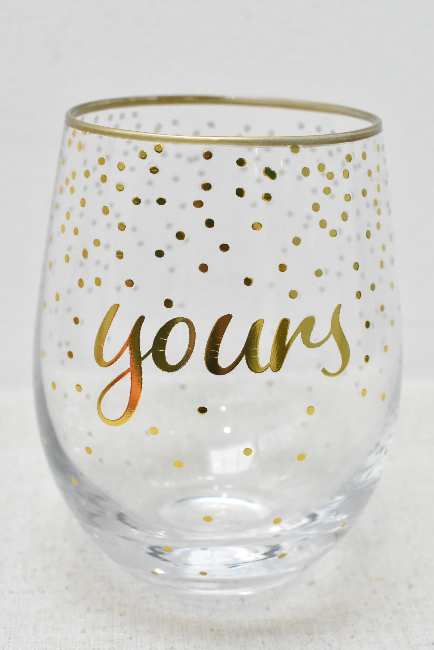 Maxwell Williams, Mine Yours 500ml stemless wine glasses