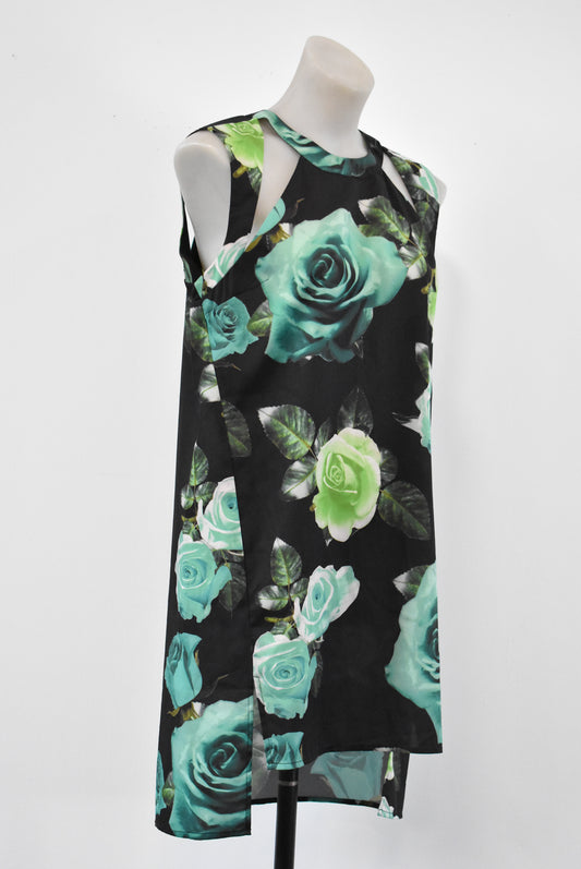 Shakuhachi rose print dress, 10