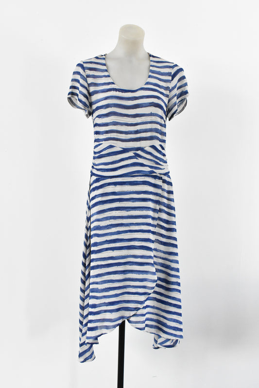 Robyn Mathieson stripy blue dress, 8