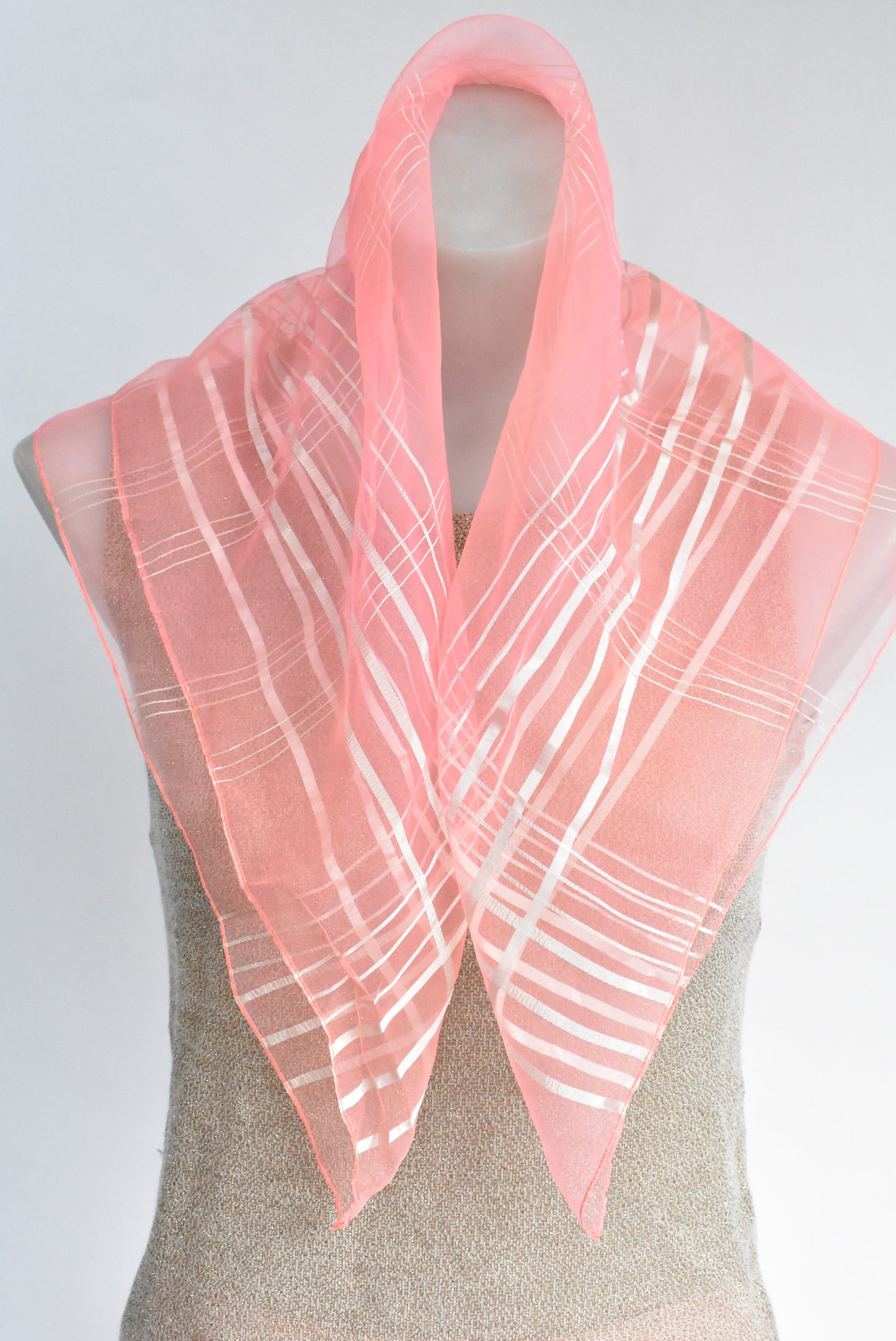 Vintage light pink scarf