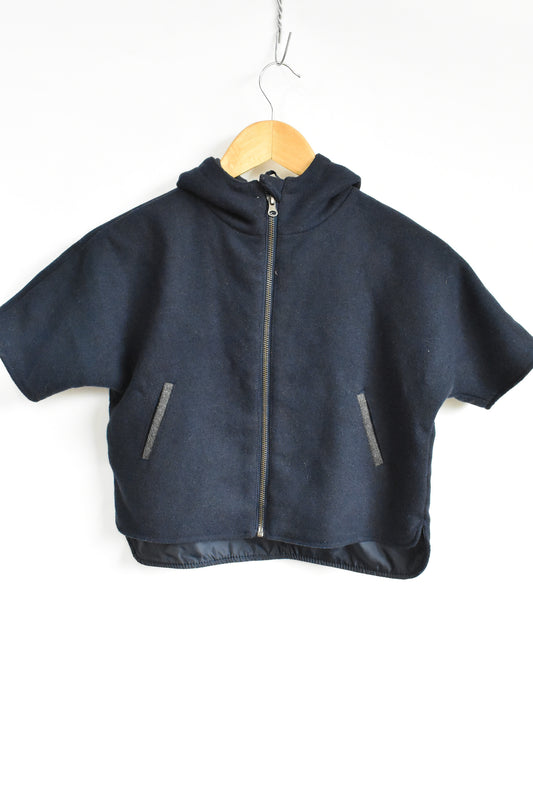 Cotton on kids NEW navy blue poncho style jacket, 3yr