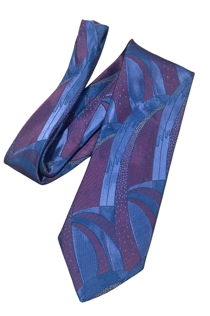 Gino Resillo Italian style purple patterned tie