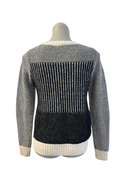 Country Road black + white knit jumper, XS