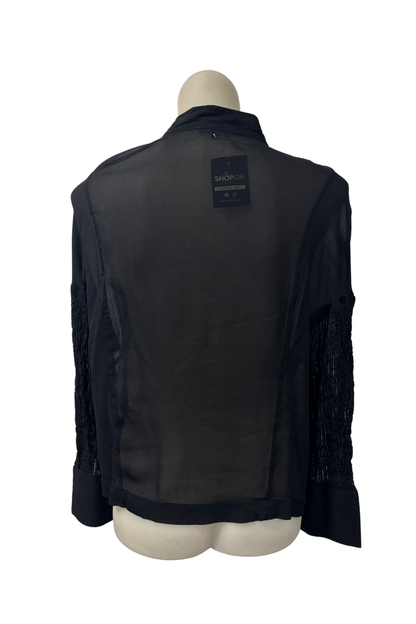 Storm Zip Up Mesh Blouse, S