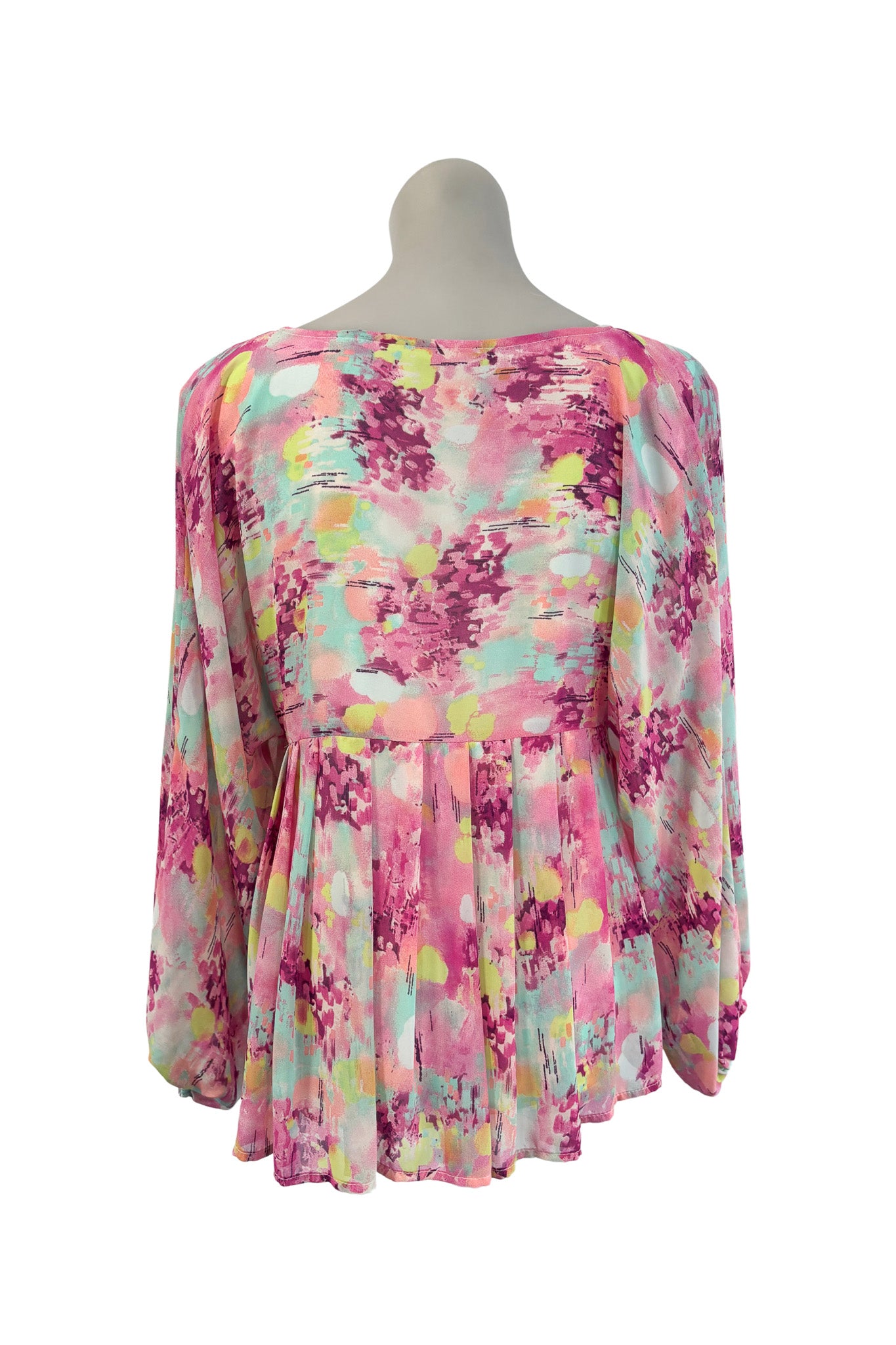 Augustine water colour flowy blouse, S