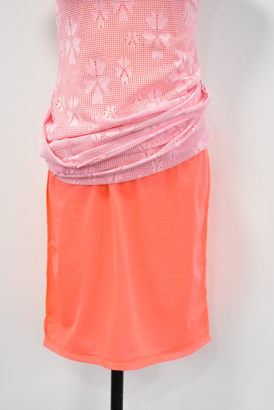 Charlo neon peep, lacey overlay dress, S
