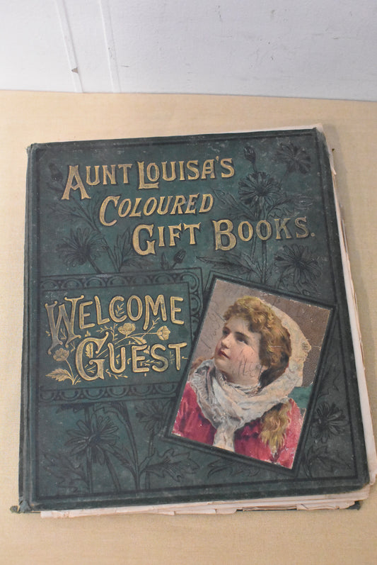 Vintage Aunt Louisa's Coloured Gift Books, Welcome Guest c1880s