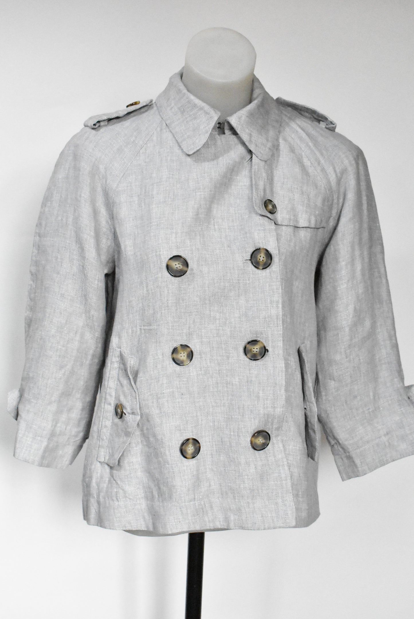 Trenery grey linen jacket, 8