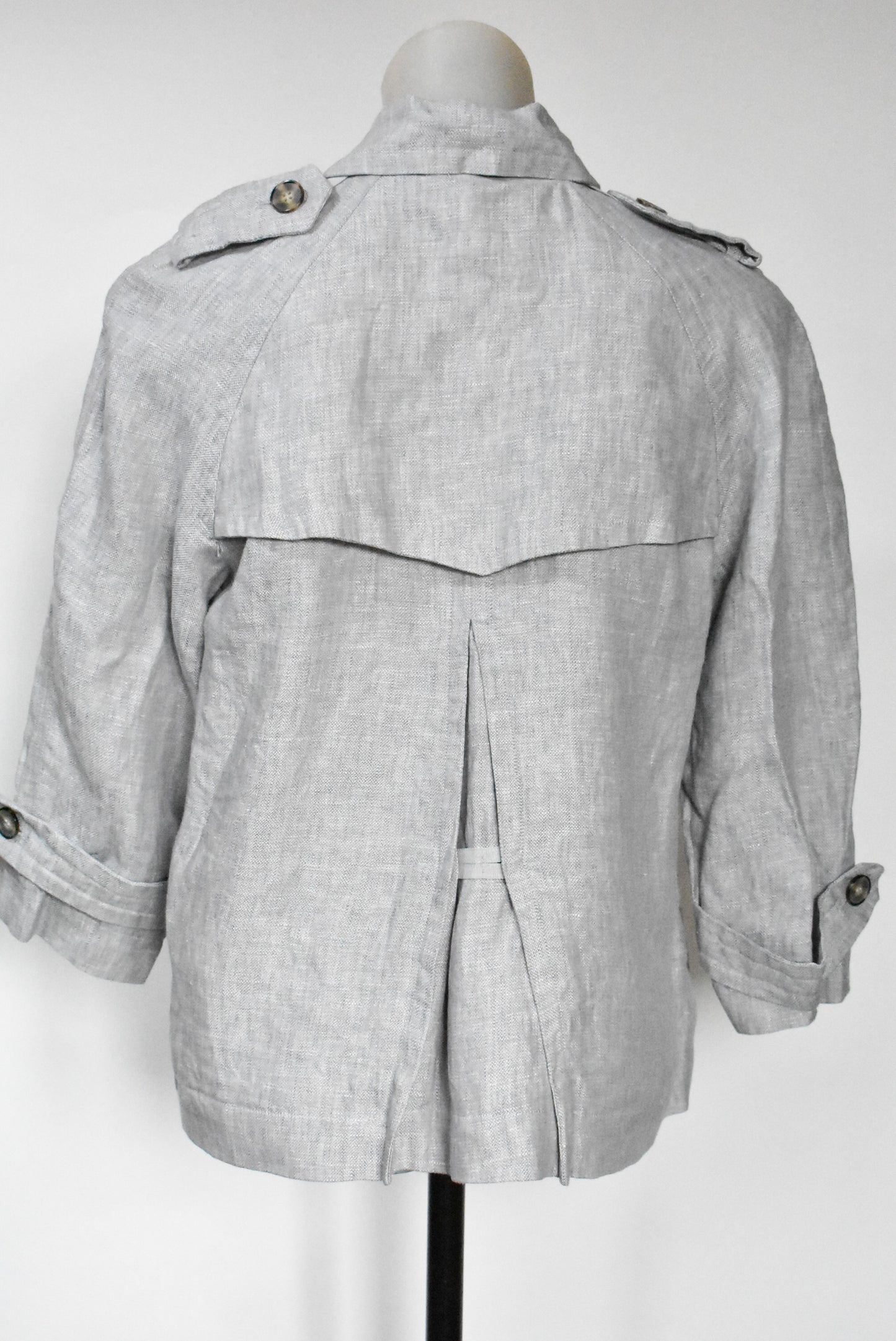 Trenery grey linen jacket, 8