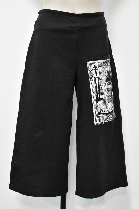 Hilary Rowley black cropped pants, 14