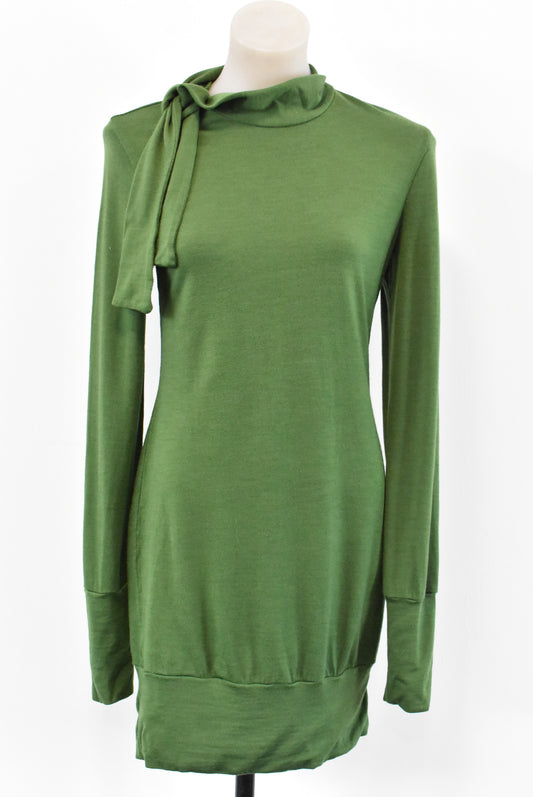 Its Nice And Quiet green sweater dress, made in NZ. S/M