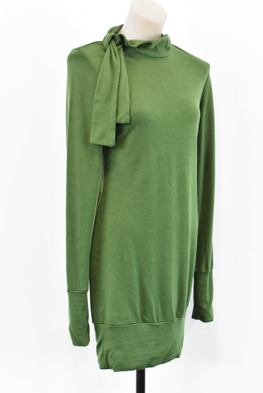 Its Nice And Quiet green sweater dress, made in NZ. S/M