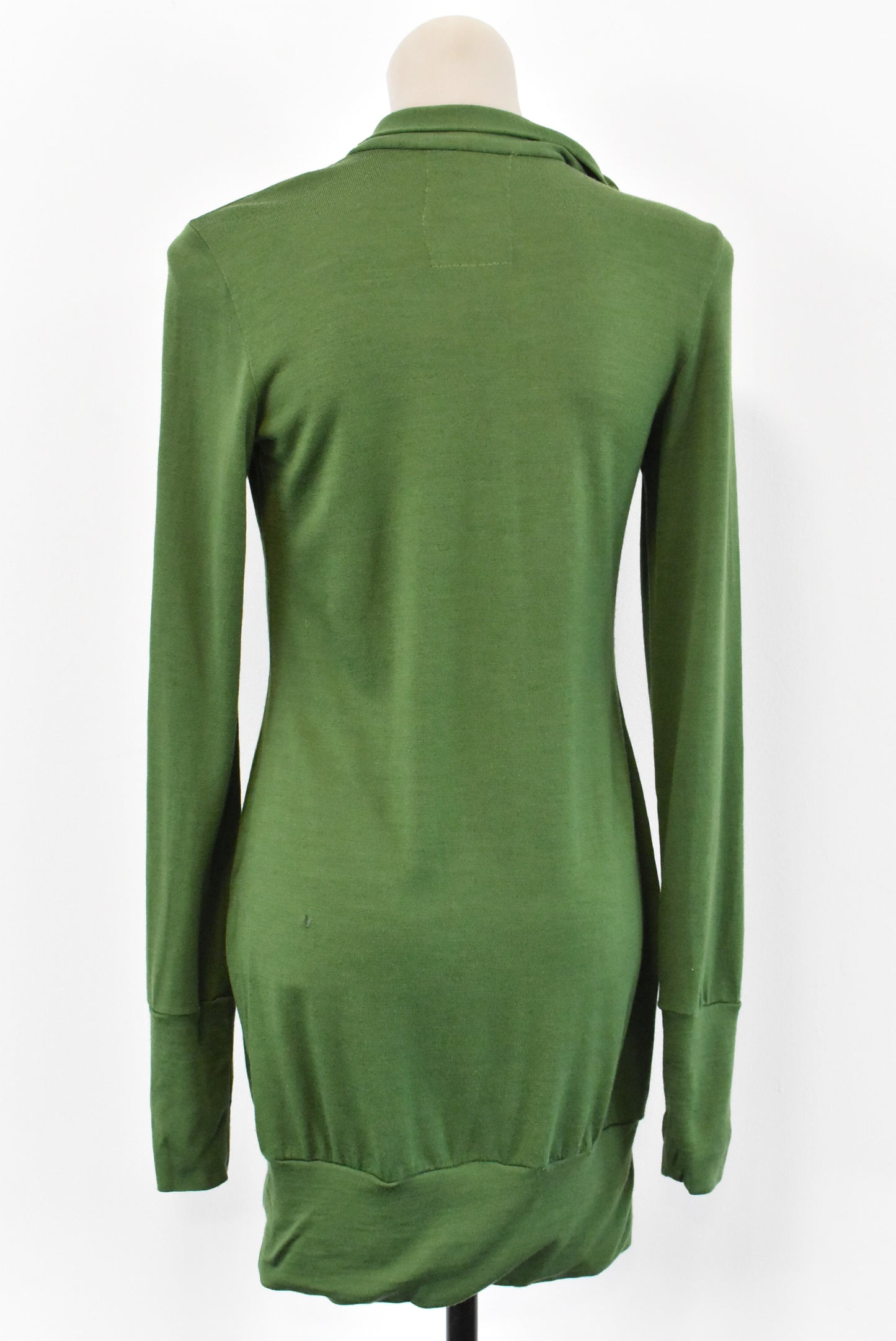 Its Nice And Quiet green sweater dress, made in NZ. S/M