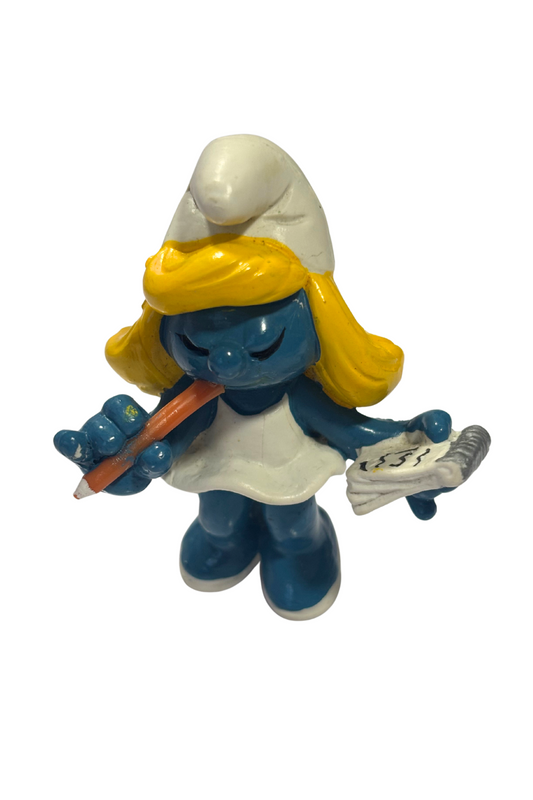 Vintage 1981 Schleich "Writer Smurfette"