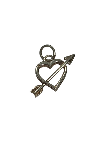 925 Silver arrow heart charm