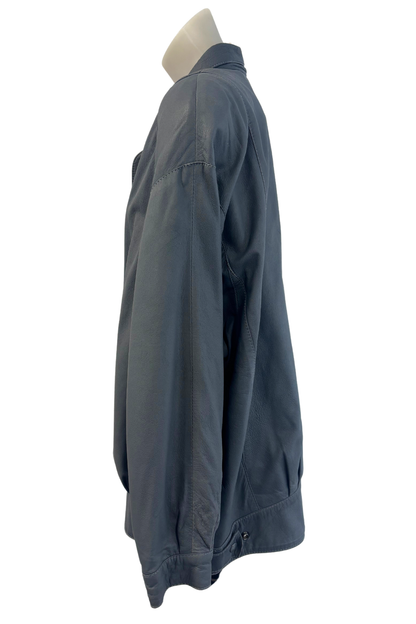 Marcol NZ made vintage lambskin grey leather jacket, 14