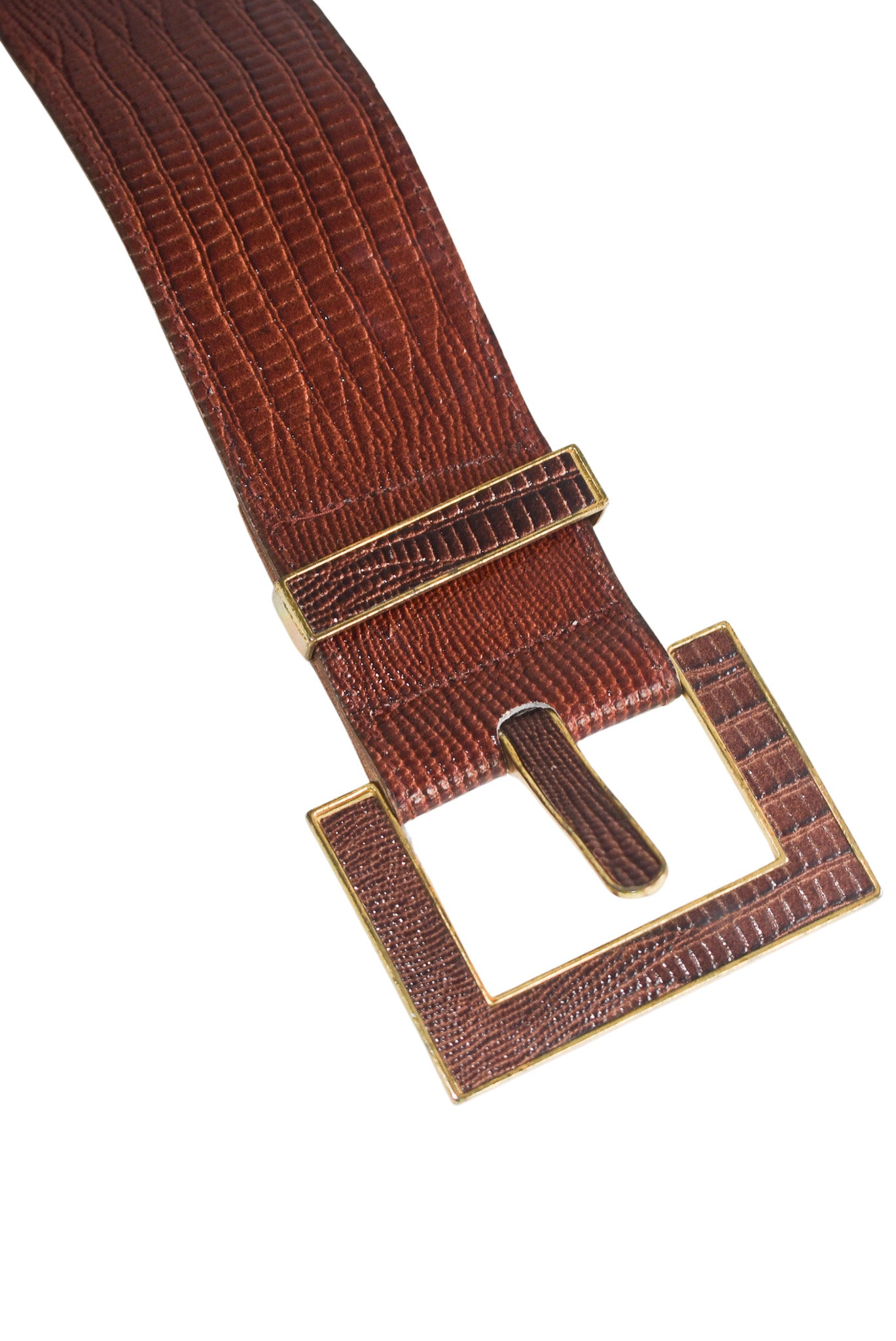 Vintage leather chunky belt