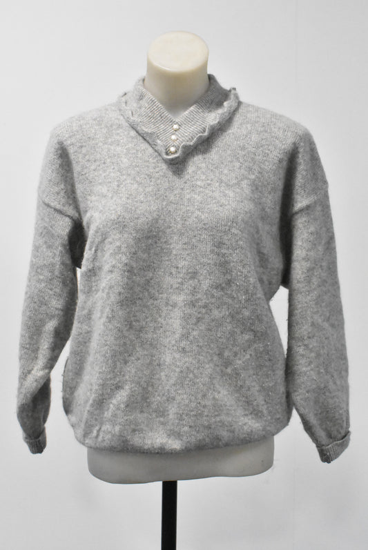 Retro angora and lambswool blend sweater, 14