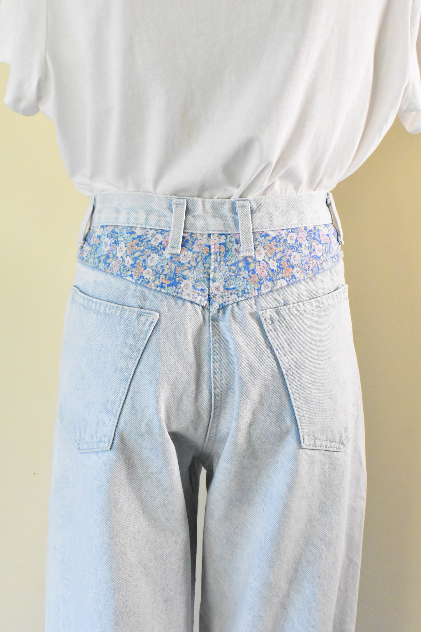 Dee's high waisted retro floral panel mom jeans, 14