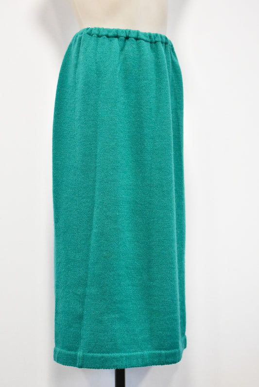 Zecca green wool skirt, M