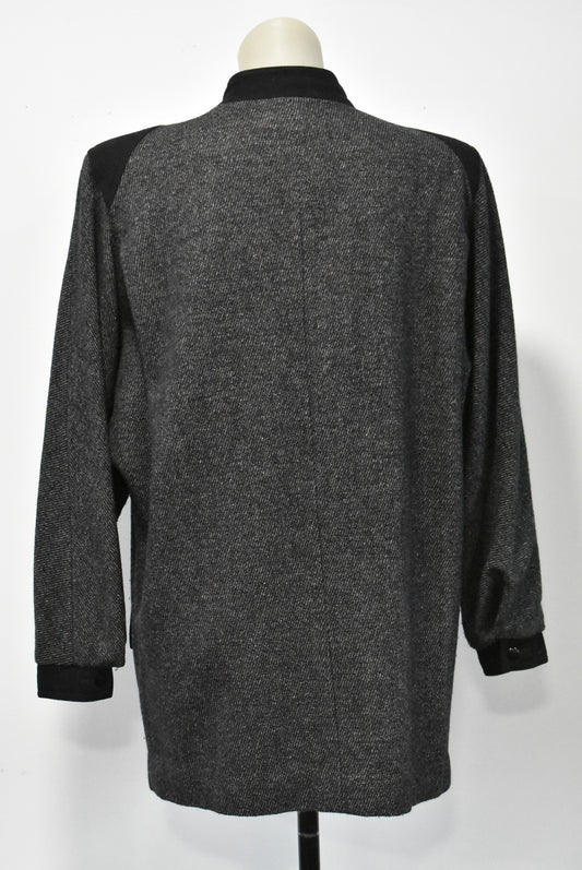 Sherwood grey wool cardigan/coat, 12
