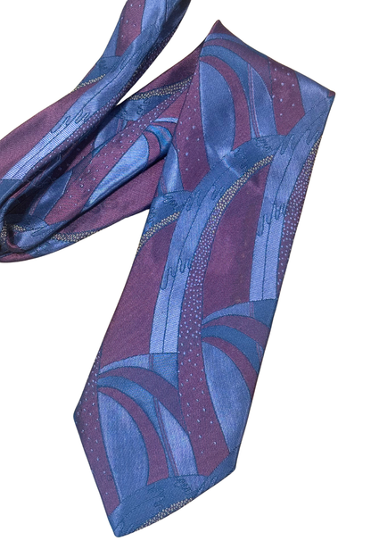 Gino Resillo Italian style purple patterned tie