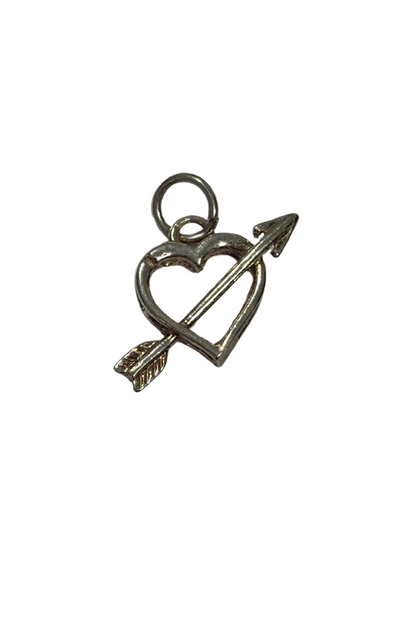 925 Silver arrow heart charm