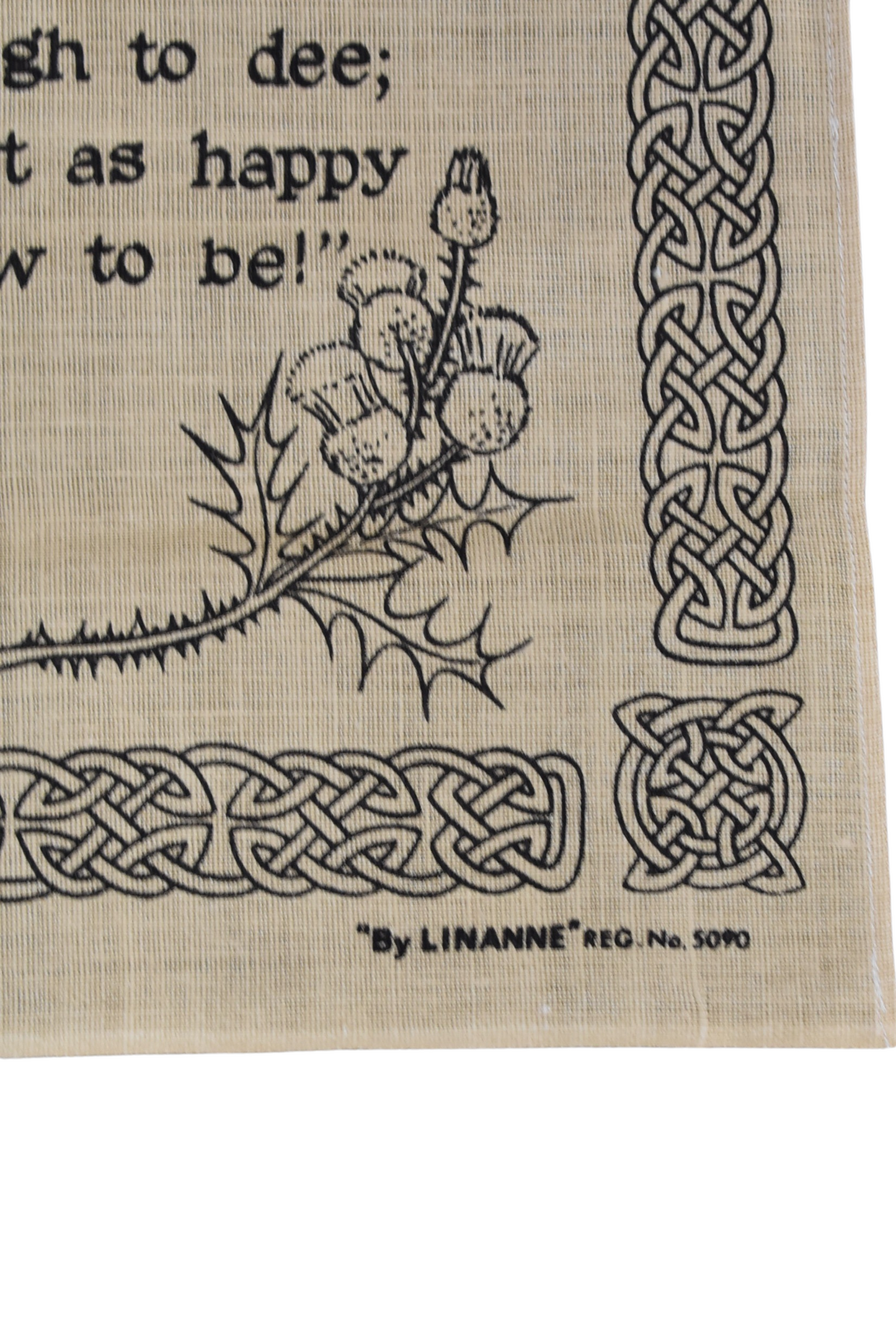 A Scots Toast linen tea towel