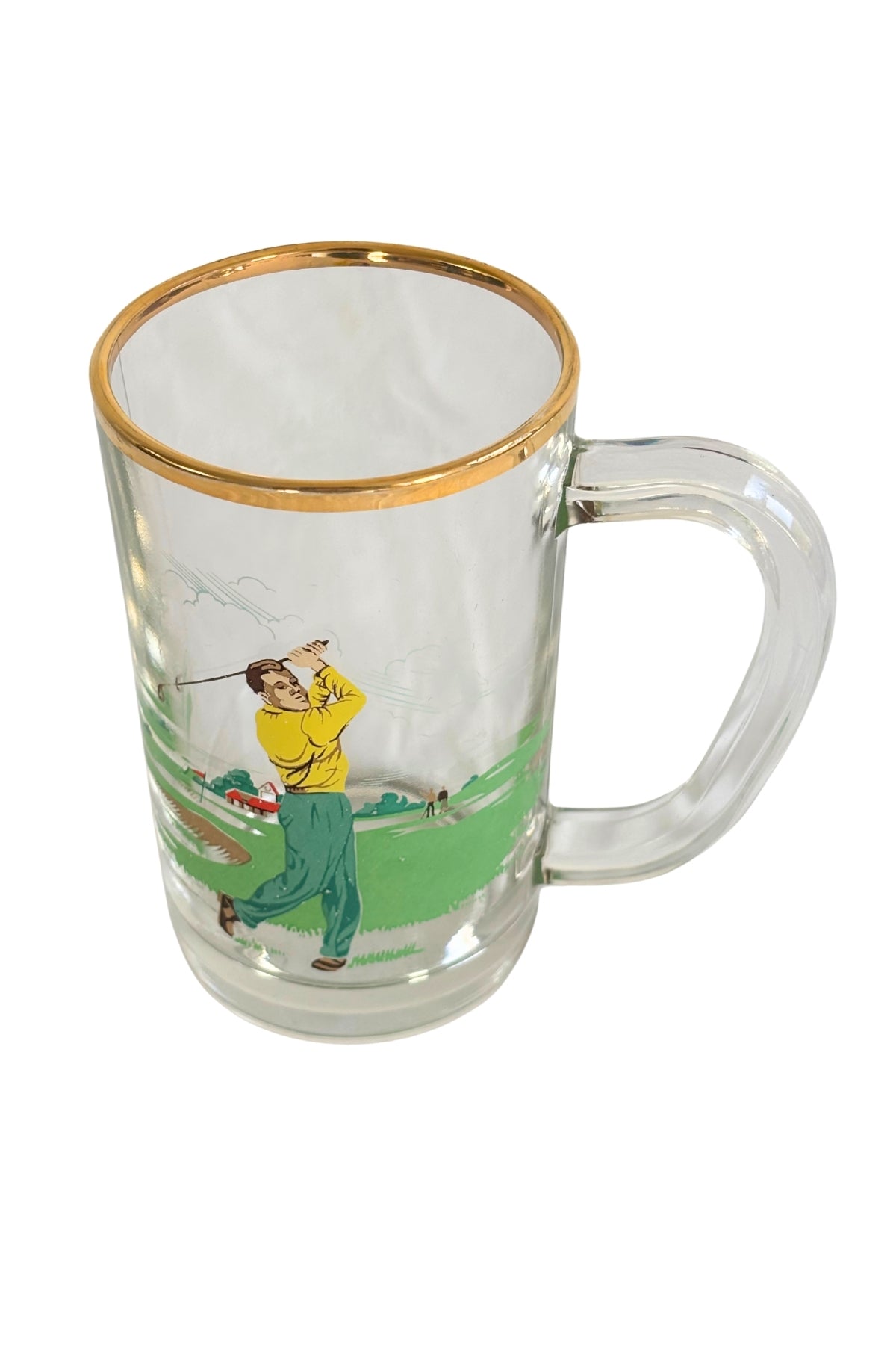 Vintage golf small glass mug