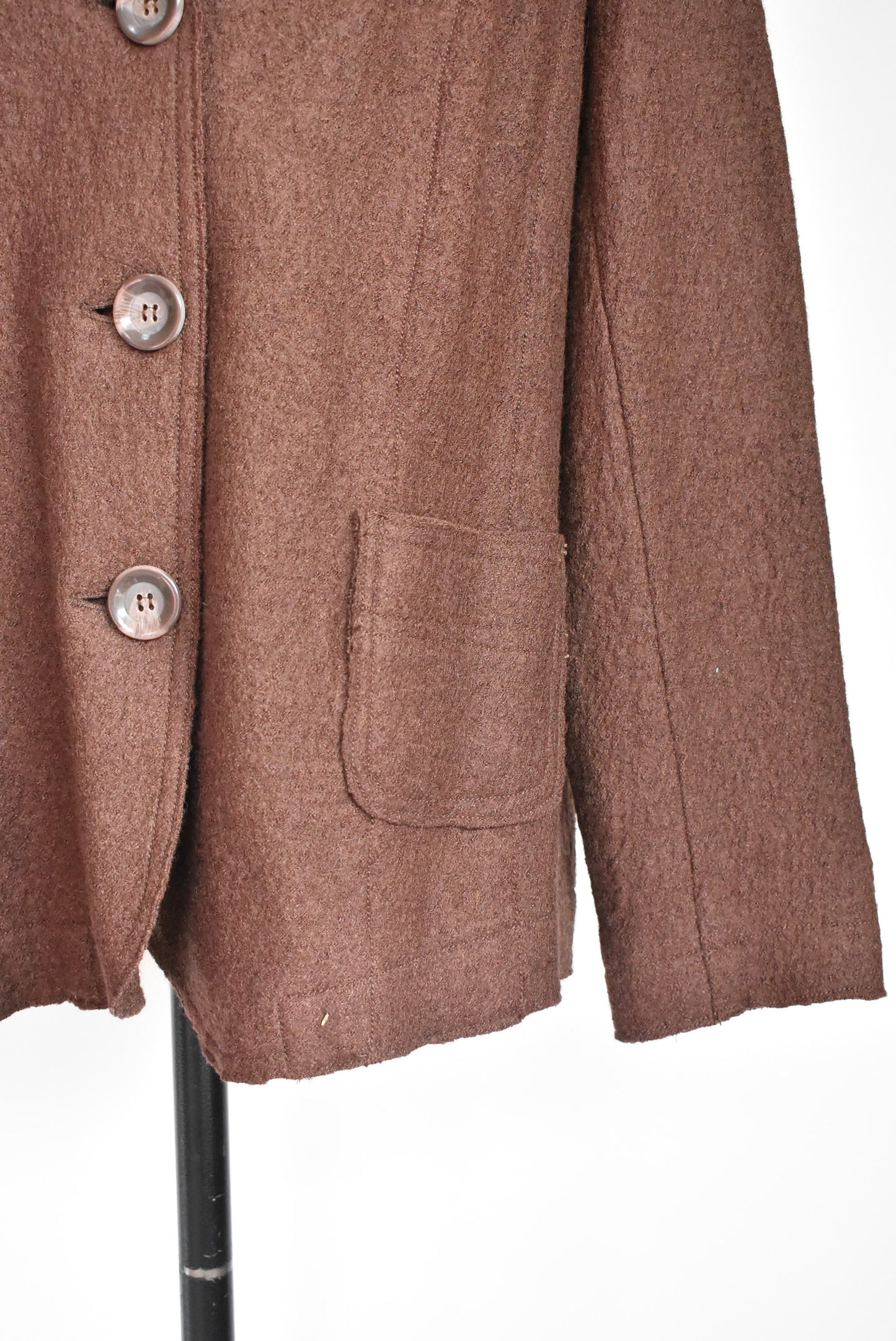 NEW Eve chocolate brown wool coat, size 48