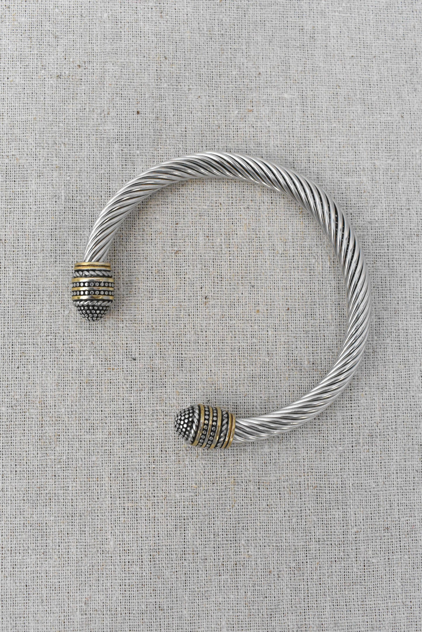 Silver and brass bangle