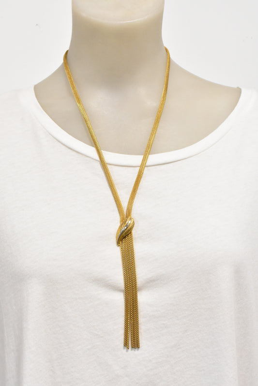 Vintage gold tassel necklace