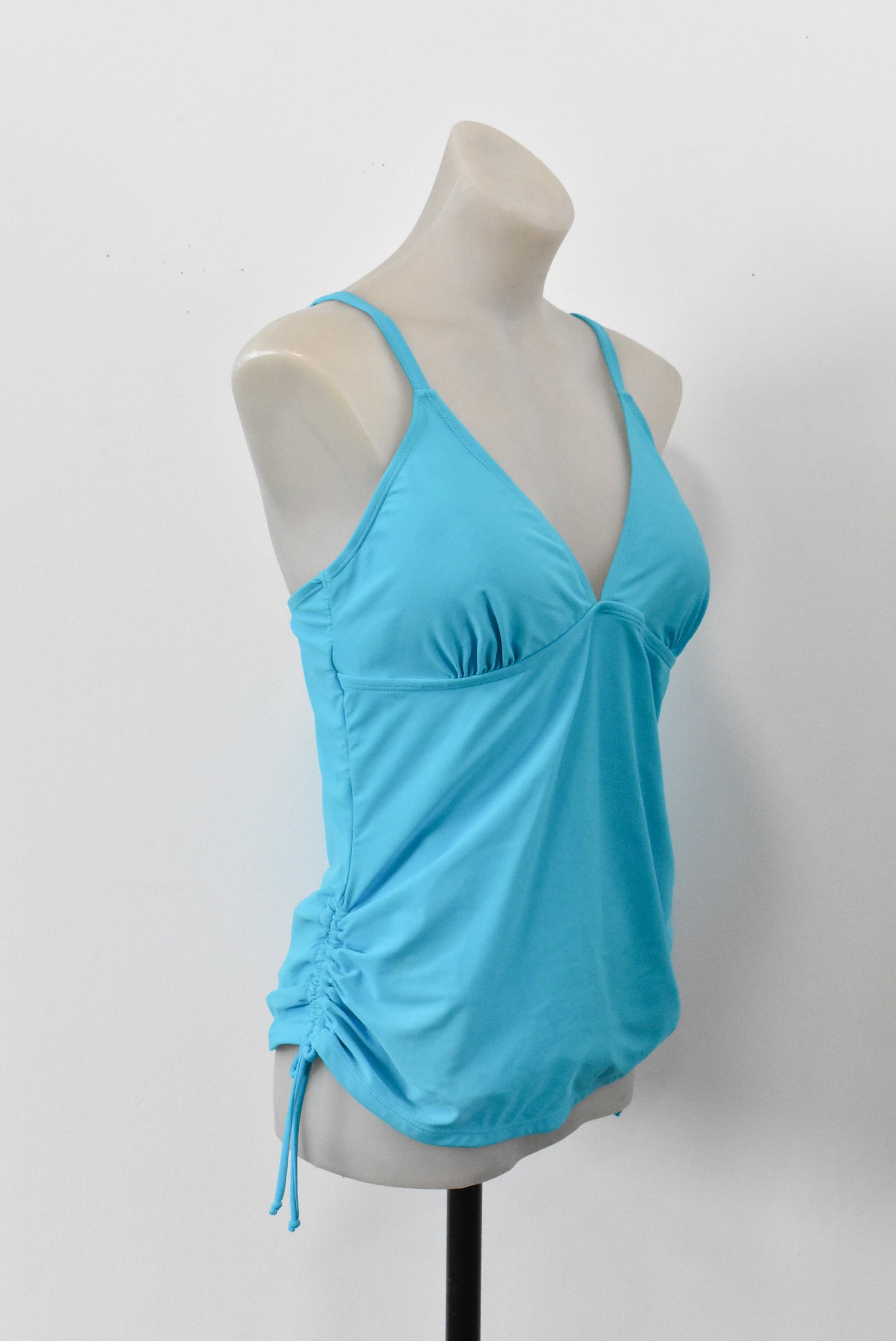 Beach Works sky blue swim top, 14