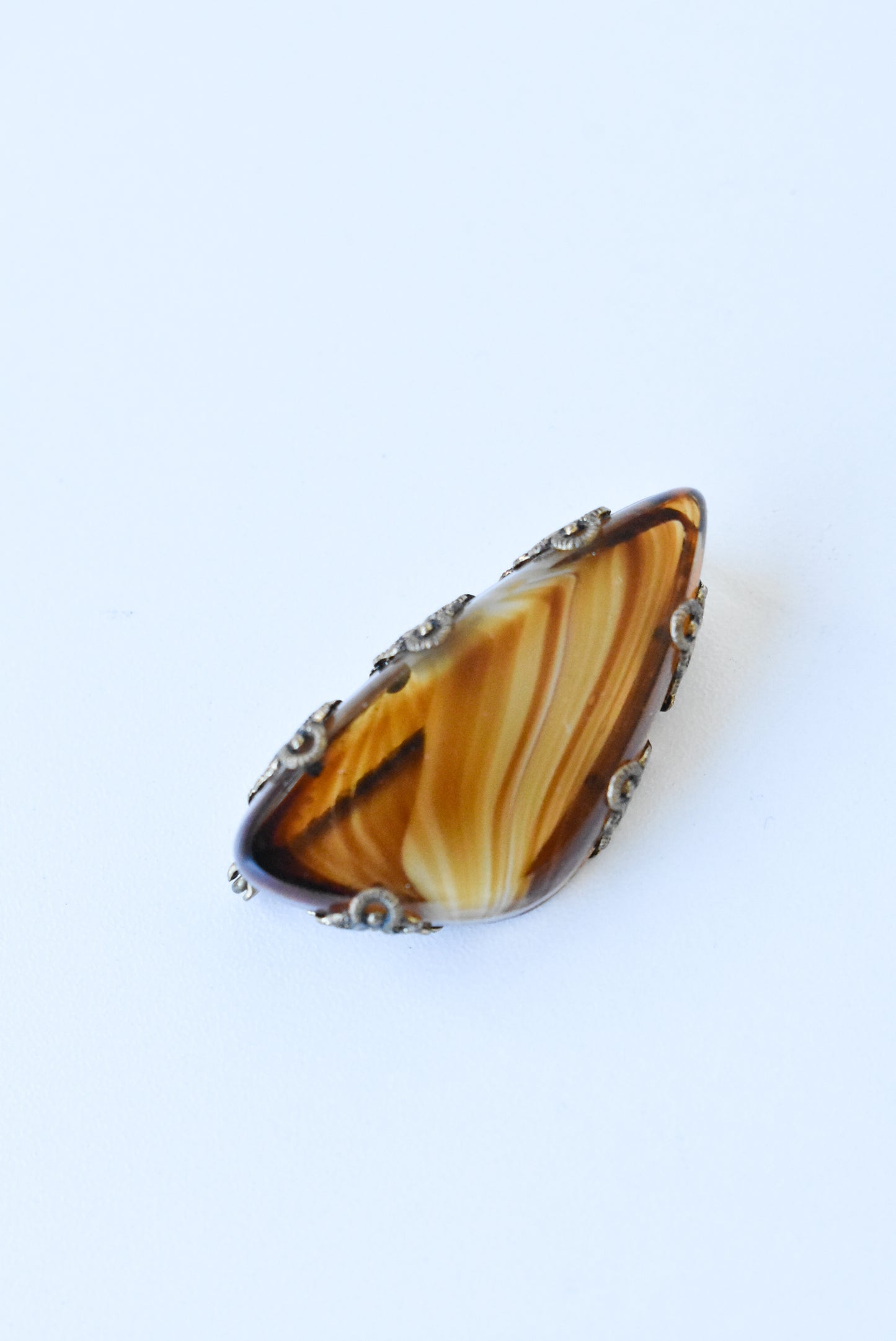 Vintage glass brooch