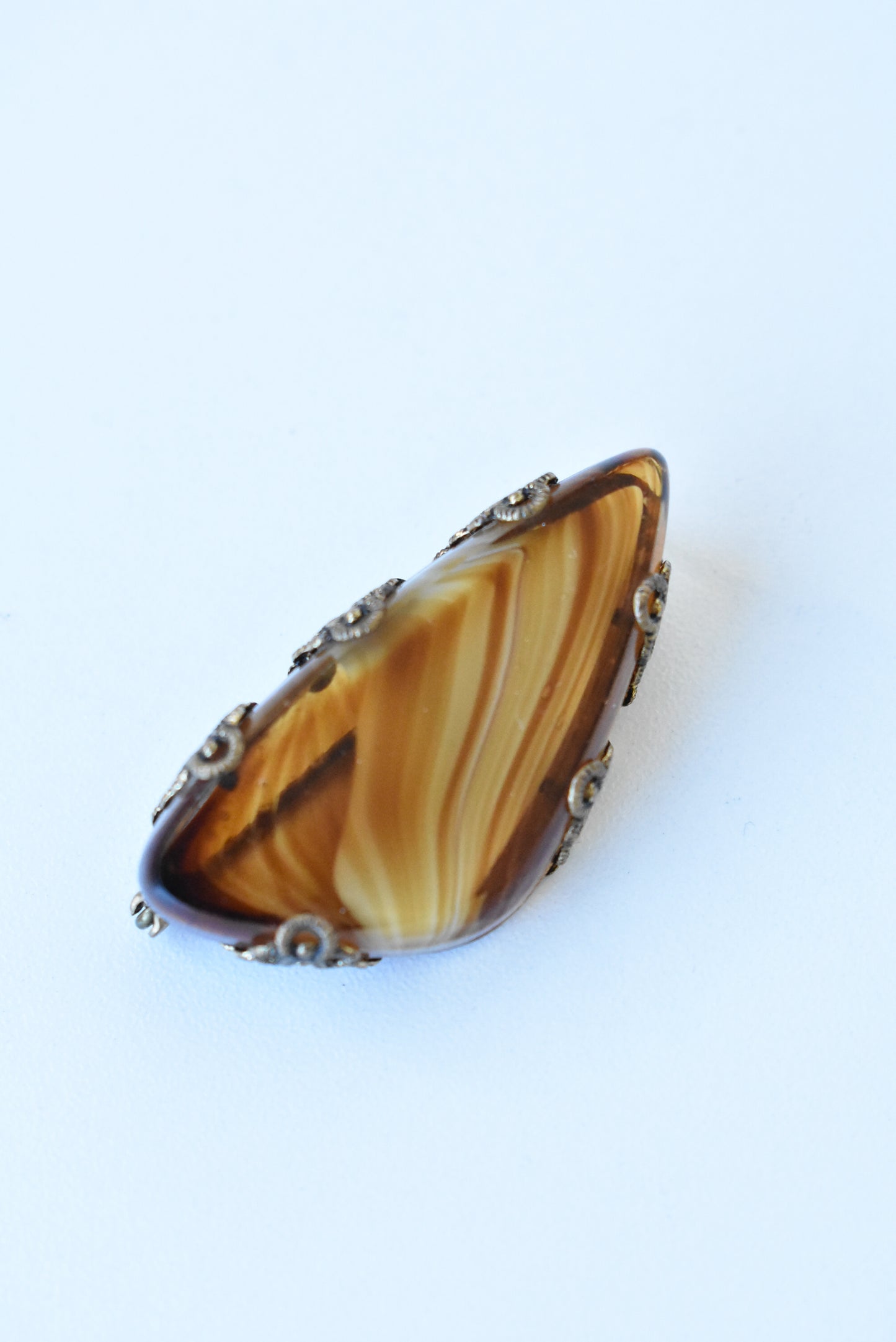 Vintage glass brooch