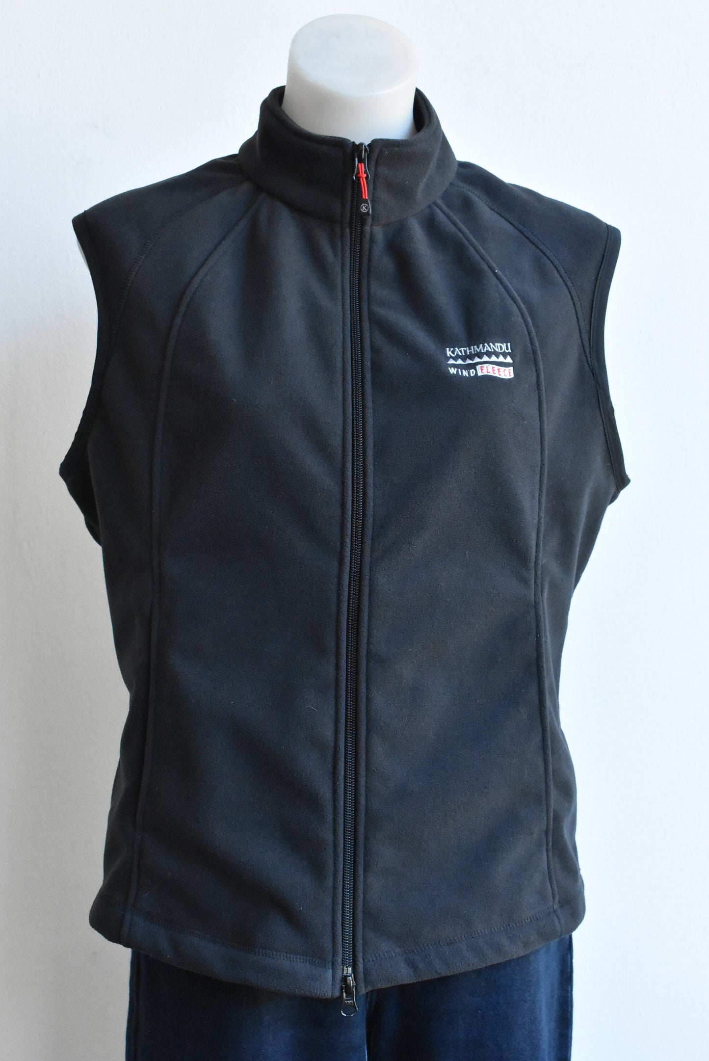 Kathmandu wind fleece black vest, size 14
